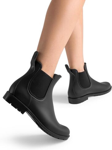 DREAM PAIRS Women's Ankle Rain Boots Chelsea Short Boots Waterproof Elastic Slip On Lightweight Comfortable Garden Outdoor Shoes in Saudi Arabia