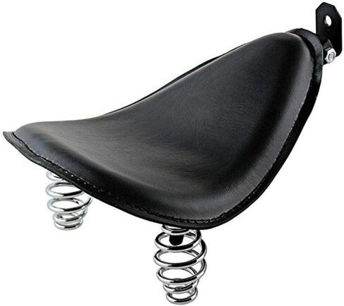 Motorcycle Leather Cushion Spring Solo Seat for Harley Davidson Sportster XL 1200 883 48 Chopper Bobber Seats Yamaha Honda Kawasaki-Black in Saudi Arabia