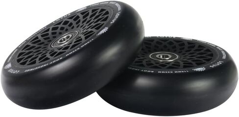 ROOT INDUSTRIES عجلات سكوتر Lotus Stunt Trick مقاس 110 مم (زوج) - مجوفة واسعة وسريعة - إطارات سكوتر الدفع - Pro 110 مم Freestyle Urethane - تناسب معظم الإعدادات - 30 مم × 110 مم - محامل (أسود) in Kuwait