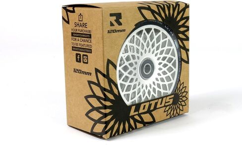 ROOT INDUSTRIES عجلات سكوتر Lotus Stunt Trick مقاس 110 مم (زوج) - مجوفة واسعة وسريعة - إطارات سكوتر الدفع - Pro 110 مم Freestyle Urethane - تناسب معظم الإعدادات - 30 مم × 110 مم - محامل (أسود) in Kuwait