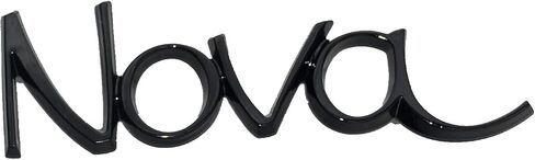 1Pc Nova OEM Front Fender Emblem 3D Badge Quarter Panel Replacement for 1969-1972 Nova (Gloss Black) in Saudi Arabia