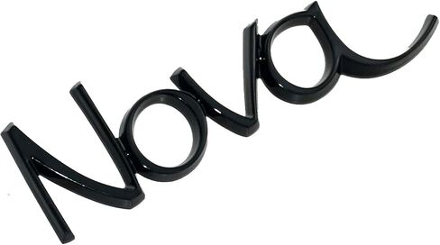 1Pc Nova OEM Front Fender Emblem 3D Badge Quarter Panel Replacement for 1969-1972 Nova (Gloss Black) in Saudi Arabia