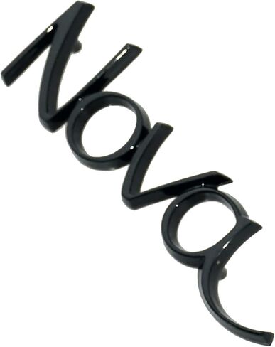 1Pc Nova OEM Front Fender Emblem 3D Badge Quarter Panel Replacement for 1969-1972 Nova (Gloss Black) in Saudi Arabia
