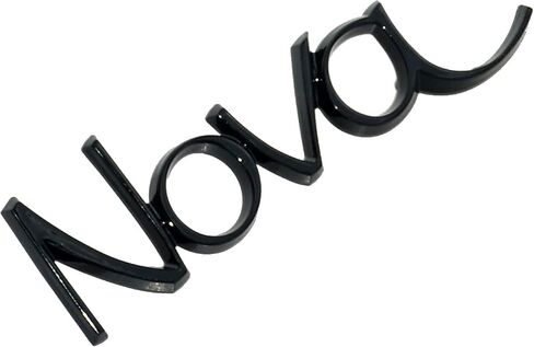 1Pc Nova OEM Front Fender Emblem 3D Badge Quarter Panel Replacement for 1969-1972 Nova (Gloss Black) in Saudi Arabia