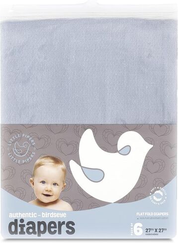 Deluxe 100% Natural Cotton Birdseye Cloth Diapers for Babies - Absorbent Cloth Diapers Burp Cloths - Pink - 6 Pack in Kuwait