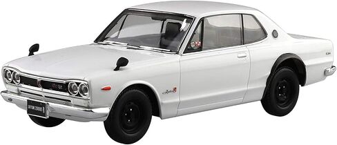 Aoshima Bunka Kyozai 09-B The Snap Kit Series Skyline 2000GT-R White Color Coded Plastic Model in Saudi Arabia