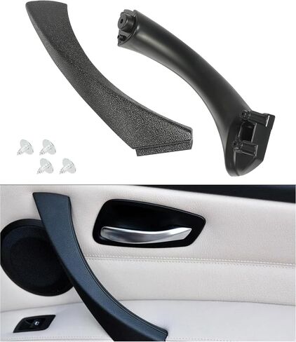ESEWALAS Door Pull Handle,Right Front/Right Rear Door Handle,Car Accessories E90/E91 Support Bracket Passenger Side Door Panel Handle,Replacement for 323 328 330 335 (Left, Pull Handle+Outer Cover) in Saudi Arabia