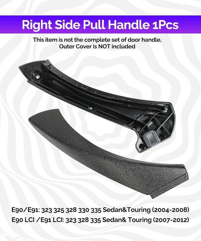 ESEWALAS Door Pull Handle,Right Front/Right Rear Door Handle,Car Accessories E90/E91 Support Bracket Passenger Side Door Panel Handle,Replacement for 323 328 330 335 (Left, Pull Handle+Outer Cover) in Saudi Arabia