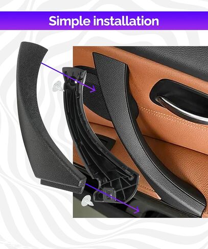 ESEWALAS Door Pull Handle,Right Front/Right Rear Door Handle,Car Accessories E90/E91 Support Bracket Passenger Side Door Panel Handle,Replacement for 323 328 330 335 (Left, Pull Handle+Outer Cover) in Saudi Arabia