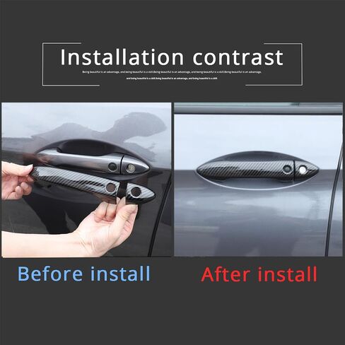 Exterior Door Handle Cover Trim for Honda Pilot 2016-2022 / Honda Ridgeline 2017-2022, 4PCS Car Outside Door Handle Protector Accessories ABS Material (Carbon Fiber Pattern) in Saudi Arabia