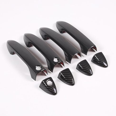 Exterior Door Handle Cover Trim for Honda Pilot 2016-2022 / Honda Ridgeline 2017-2022, 4PCS Car Outside Door Handle Protector Accessories ABS Material (Carbon Fiber Pattern) in Saudi Arabia