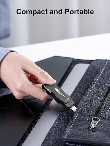 Flash Drives 128GB Intended for iPhone, Memory Stick Storage for Photos and Videos, iOS External Memory Storage Flash Drive Compatible with iPhone iPad Android and Computers (Dark Gray) in Saudi Arabia