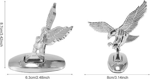 3D مطلي بالكروم النسر هود زخرفة، سيارة الشارات للماء ذاتية اللصق غطاء محرك السيارة النسر حامل ملصق شعار السيارة ملصق ديكور ملصقات السيارات ملصقات الوفير in Kuwait