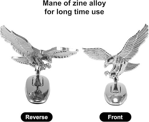 3D مطلي بالكروم النسر هود زخرفة، سيارة الشارات للماء ذاتية اللصق غطاء محرك السيارة النسر حامل ملصق شعار السيارة ملصق ديكور ملصقات السيارات ملصقات الوفير in Kuwait