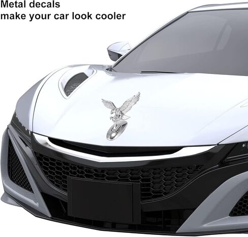 3D مطلي بالكروم النسر هود زخرفة، سيارة الشارات للماء ذاتية اللصق غطاء محرك السيارة النسر حامل ملصق شعار السيارة ملصق ديكور ملصقات السيارات ملصقات الوفير in Kuwait