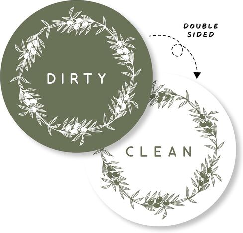 ThreeKin Clean/Dirty Magnet for Dishwasher, Kitchen Gadget Gift, Easy-to-Read Strong Magnetic Indicator Sign for Home Decor and Organization in Kuwait