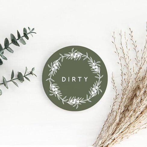 ThreeKin Clean/Dirty Magnet for Dishwasher, Kitchen Gadget Gift, Easy-to-Read Strong Magnetic Indicator Sign for Home Decor and Organization in Kuwait