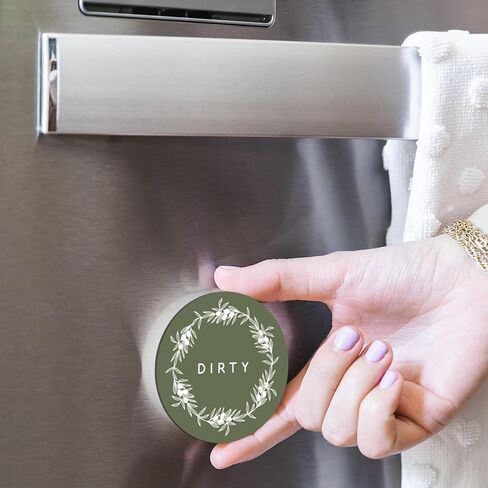 ThreeKin Clean/Dirty Magnet for Dishwasher, Kitchen Gadget Gift, Easy-to-Read Strong Magnetic Indicator Sign for Home Decor and Organization in Kuwait