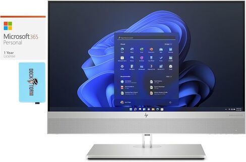 HP EliteOne 800 G6 Home & Business All-in-One (Intel i7-10700 8-Core, 32GB RAM, 1TB PCIe SSD, Intel UHD 630, 23.8" 60 Hz Win 11 Pro) with MS 365 Personal, Dockztorm Hub in Saudi Arabia