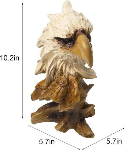 Eagle Head Statue, Resin Bald Eagle Bust Decor Home, Sculpture Collectible Figurines Table Mantel Shelf Decoraton in Kuwait