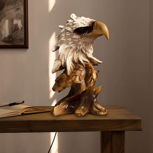 Eagle Head Statue, Resin Bald Eagle Bust Decor Home, Sculpture Collectible Figurines Table Mantel Shelf Decoraton in Kuwait