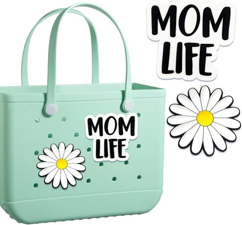 2Pcs Letter Charms for Bogg Bag Accessories,Momlife Bag Inserts Charms are Compatible with All Models of Bogg Bag Original and Perfectly Personalizes Your Rubber Beach Tote Bags in Saudi Arabia