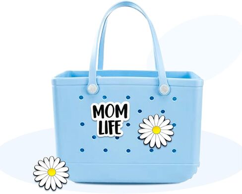 2Pcs Letter Charms for Bogg Bag Accessories,Momlife Bag Inserts Charms are Compatible with All Models of Bogg Bag Original and Perfectly Personalizes Your Rubber Beach Tote Bags in Saudi Arabia