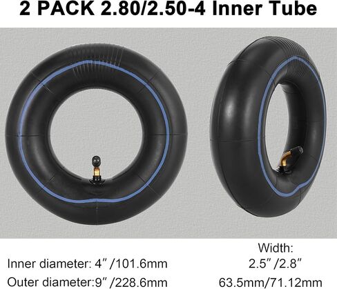 أنبوب داخلي 2.80/2.50-4، أنبوب داخلي 2.80-4 لعربة التسوق 2.50-4 أنبوب (عبوتان) مع استبدال ساق صمام منحني 90 درجة TR87 لسكوتر الحلاقة، والشاحنات اليدوية، وعربة المرافق، وجزازات العشب، وعربات اليد، ولوح التزلج، وATV in Kuwait