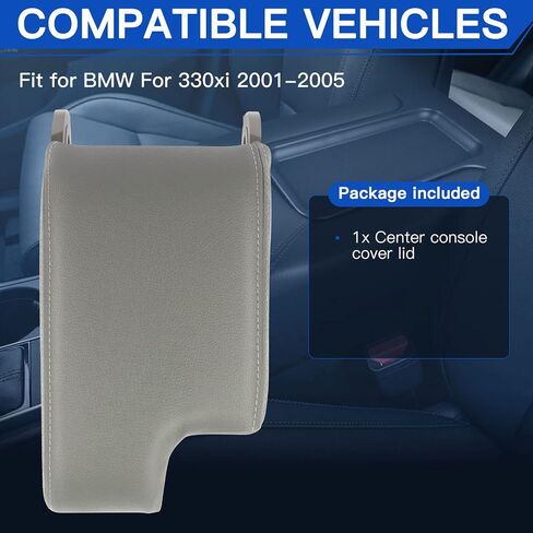 LUJUNTEC Center Console lid Armrest Cover Replacement Kit fit for 1999 For 318i Beige in Saudi Arabia