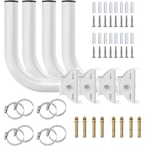 [4 Pack] Wireless Bridge Mount Universal Outdoor Pole Mount Bracket/Wall Mount J Pole Mount for Outdoor Point-to-Point AP Access Point for Antenna/Security Camera Building to Building Mount