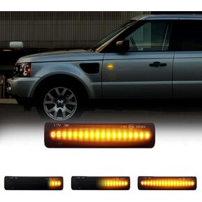Gempro 2Pcs LED Front Fender Side Marker Light Turn Signal Lamp Assembly Replacement for Range Rover Sport LR3 LR4 Discovery 3/Discovery 4 LR2 Freelander 2