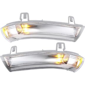 X AUTOHAUX 1 Pair Car LED Front Left Right Side Mirror Turn Signal Light 1K0949101 1K0949102 for Volkswagen Eos 2007 2008 for Volkswagen GTI 2006 2007 2008 2009
