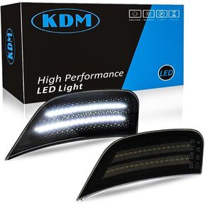 KDM Fender Led Side Marker Lights Fit for 2021-2023 GMC Yukon Denali Chevy Tahoe Suburban Cadillac Escalade,Front Bumper Turn Signal Lamp Clear Lens,2Pack