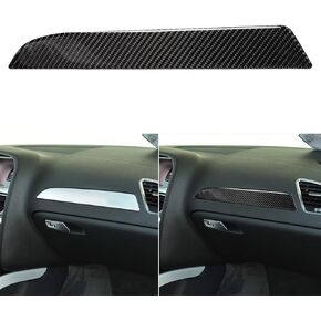 ألياف الكربون متوافقة مع Audi A4 B8 2009-2016 / S4 2010-2016 2011 2012 2013 2014 2015 غطاء لوحة القيادة للسيارة مساعد الطيار ملحقات الكسوة الداخلية باللون الأسود in Kuwait