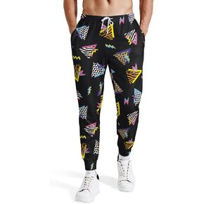 Mens Sweatpants 80s 90s Retro Joggers Sports Funny Workout Party Gym Pants with Pockets