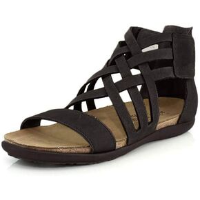 NAOT Footwear Women's Marita Sandal Black Velvet Nubuck 6 M US