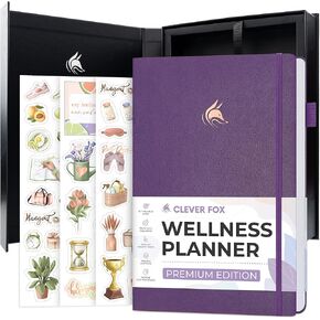 Clever Fox Wellness Planner Premium – Daily Lifestyle Journal to Support Health, Nutrition & Exercise – Healthy Living Journal with Meal, Exercise & Habit Trackers – Lasts 3 Months (Lavender)