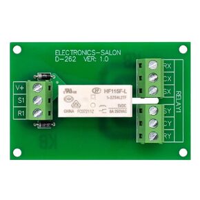 ELECTRONICS-SALON Passive Latching DPDT 8 Amp Power Relay Module, 5V Version