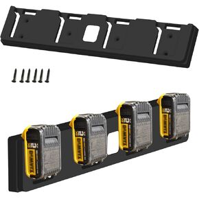 Dewalt Battery Holder, Dewalt 20v Tools, Mount 4 Slot Bulk Battery Garage Tool, Dewallt 20v Tools, Wall Display Hook Holder