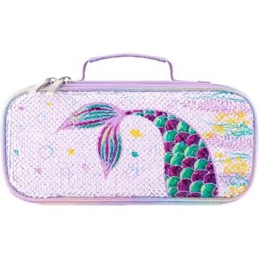 WERNNSAI Sequins Mermaid Pencil Case - Reversible Glitter Girls Pencil Box for Kids Sparkly Pencil Pouch Elementary Preschool Kindergarten Pencil Case School Supplies Birthday Christmas Gift