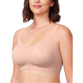 Seamless Wireless Bra, Comfort Everday Bra for Women, ECurvEase Elegance Wireless Busty Bra with Stretch Pleats
