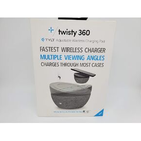 TYLT Twisty 360 Wireless Charger | Qi Charger Made for Apple iPhone, Samsung and Other QI Enabled Devices | Black WIRELSS Charger | QI Wireless Charger