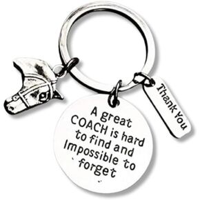 Equestrian Great Coach is Hard to Find But Impossible to Forget Keychain, Gift for Horse Riding Instructors