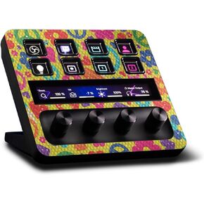 MightySkins Carbon Fiber Skin Compatible with Elgato Stream Deck + Peaches and Cream | Protective, Durable Textured Carbon Fiber Finish | Easy to Apply