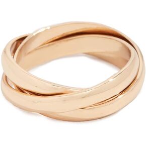 SHASHI Women's Vera Ring, Yellow Gold, 8