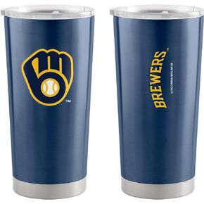 Logo Brands 516-S20T-1: Milwaukee Brewers 20oz Gameday Stainless Tumbler