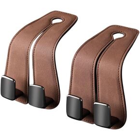 Car Seat Back Double Hook - Suede Hook,Support Car Headrest Hooks for Purses and Bags Coat,Universal Hidden Multifunctional Headrest Hooks for Car,for Purses and Bags 2pcs