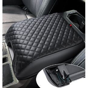 غطاء وحدة التحكم المركزية متوافق مع Ford F150 2015-2020، F250 F350 F450 2017-2022، Expedition 2018-2023، غطاء صندوق مسند الذراع من جلد البولي يوريثان، ملحقات داخلية للشاحنة، واقي وسادة مضاد للخدش in Kuwait