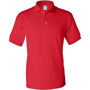 Gildan Adult DryBlend Jersey Short Sleeve Polo Shirt (S) (Red)
