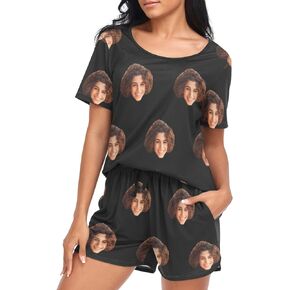 Cute Highland Cow Pajama Sets for Women Soft Short Sleeve Sleepwear, Pjs Sets, Loungewear Set 21344231